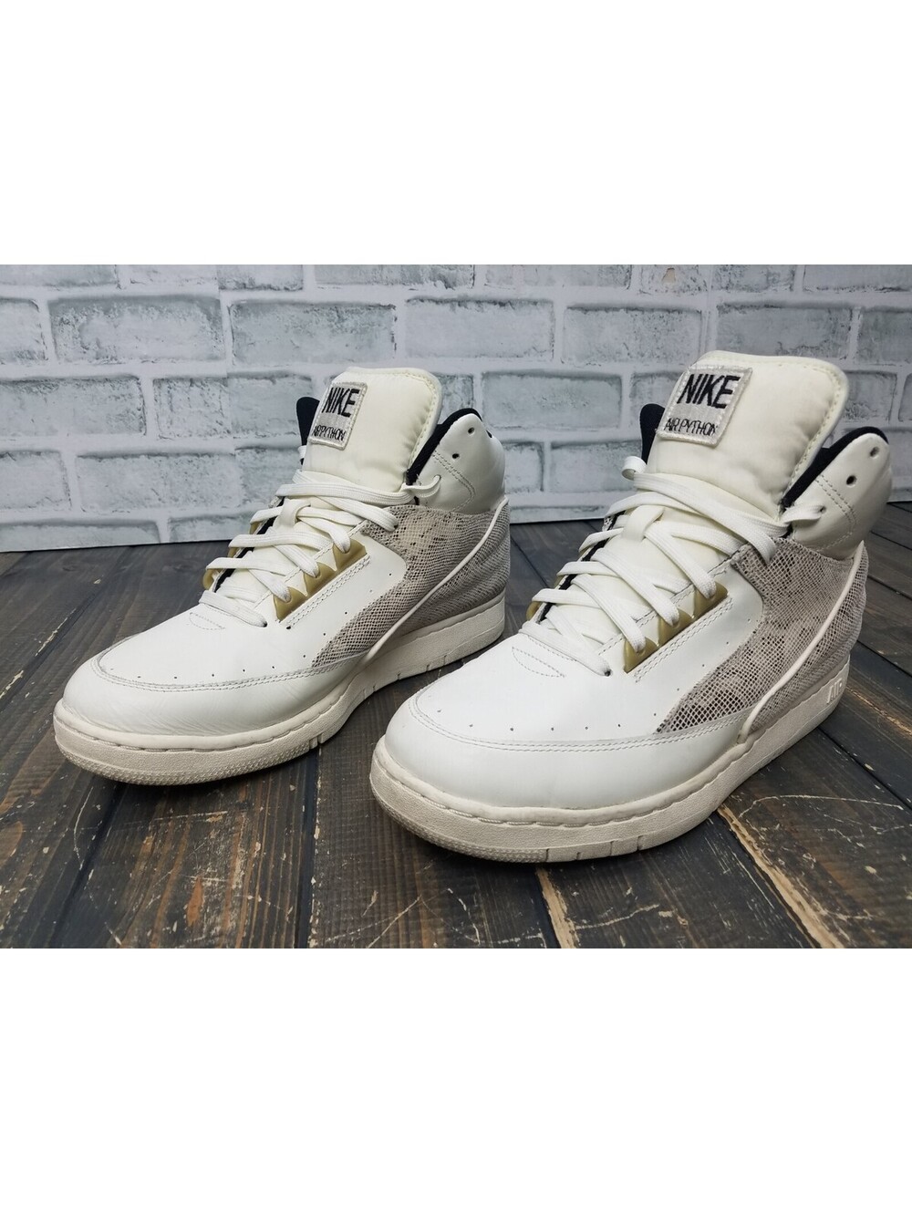 Nike Air Python "Sail" Snakeskin Shoes Sneakers Men's Size 10 705067-100